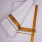 GLD-41 WHITE DOUBLE DHOTI  4.00 MTR