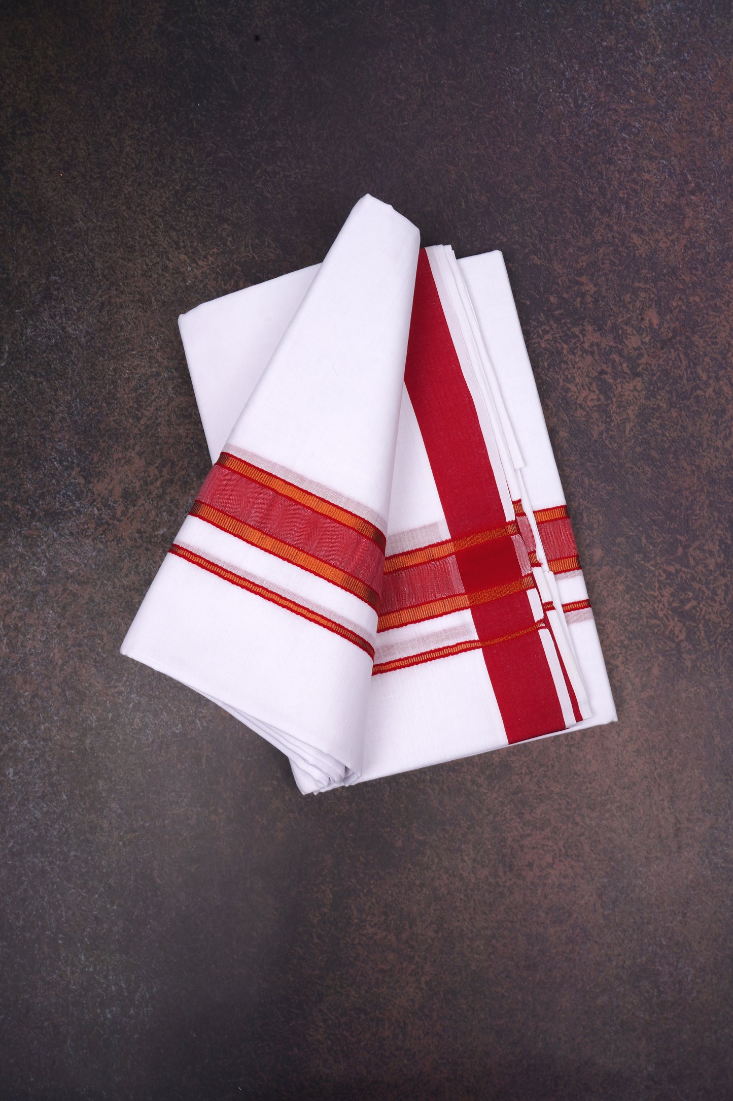FD-176 W/D DHOTI 3.80 MTR-Red