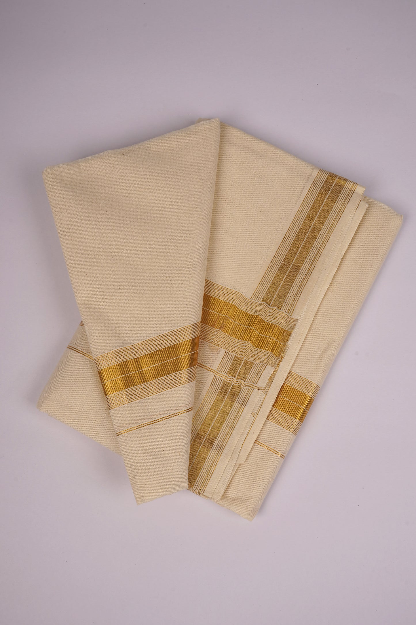 GLD-153C CREAM DOUBLE DHOTI  4.00 MTR