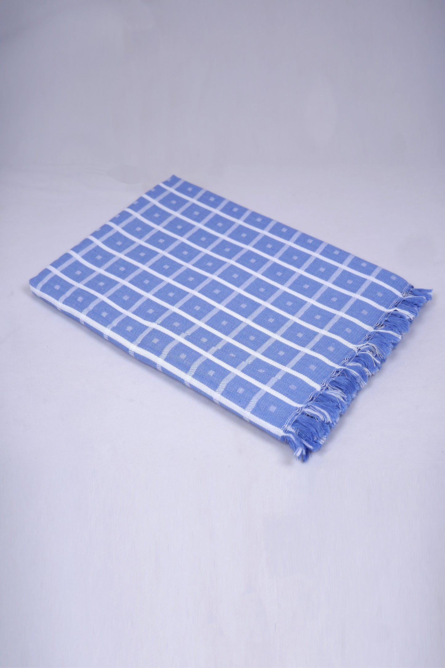 COLOUR BIGCHECK COTTON - CBT-23 BATH TOWEL - 30X60 - BLUE