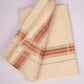 COPPER-12C CREAM DOUBLE DHOTI  4.00 MTR