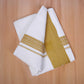 FCD-580 W/D DHOTI 3.80 MTR - Gold Yellow