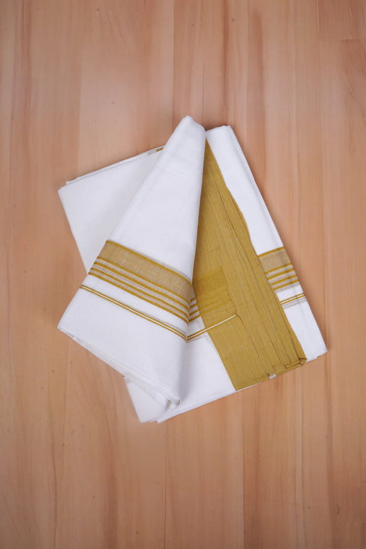 FCD-580 W/D DHOTI 3.80 MTR - Gold Yellow