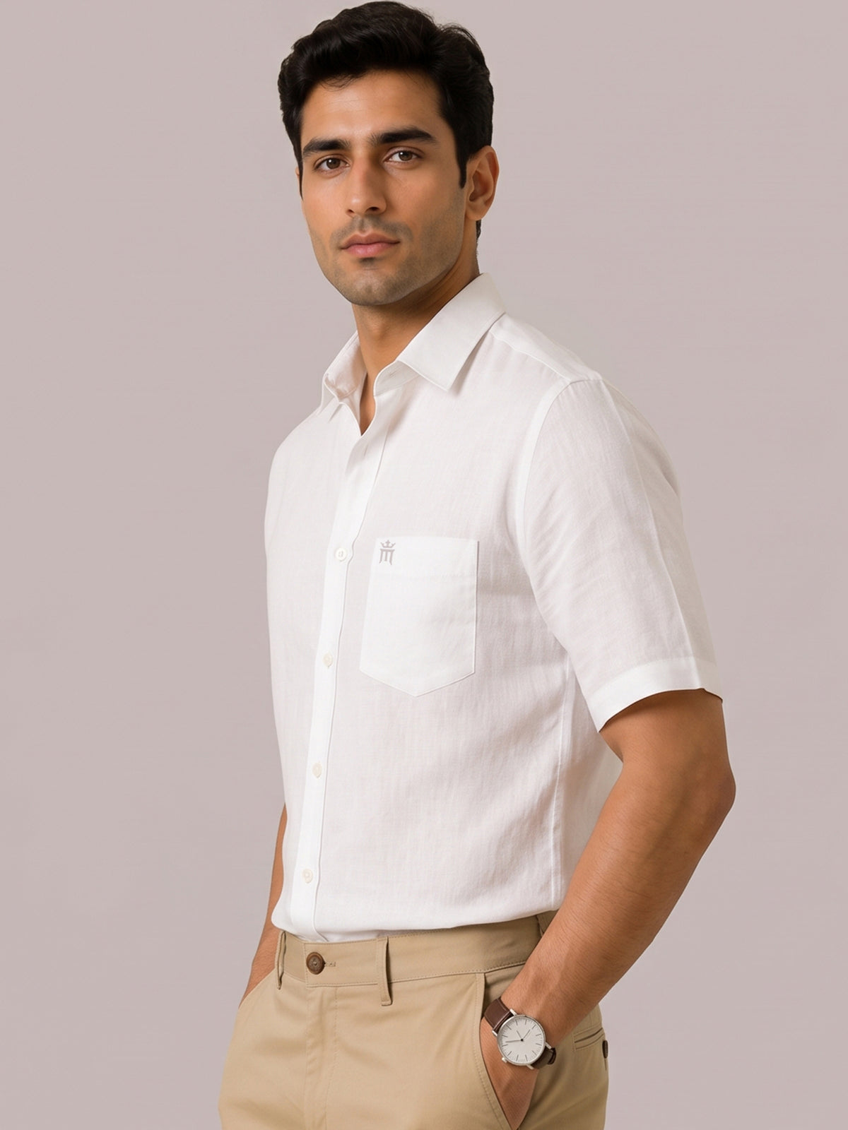Risholin Formal White Shirt For Men