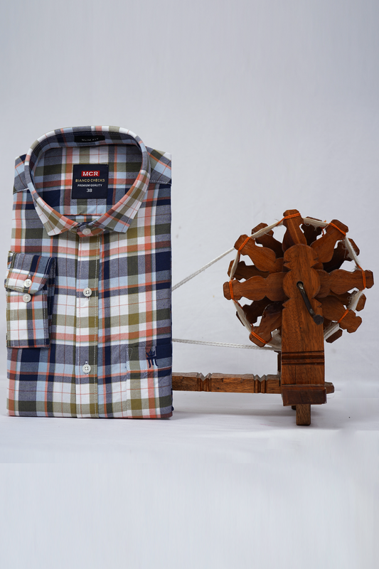 MCR BIANCO CHECKS 91010 Full Sleeve Formal Color Shirt For Men