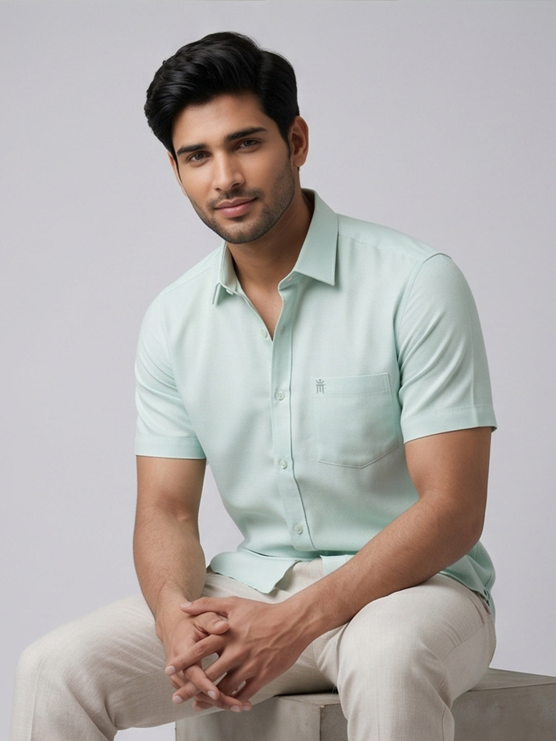 MCR Men Formal Colour Shirt - light green 92056 ICE BERG