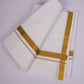 GLD-115 WHITE DOUBLE DHOTI  3.70 MTR