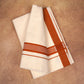 FD-174C CREAM DOUBLE DHOTHIE 3.80 MTR - Light brown