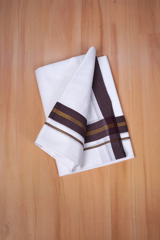 FCD-606 W/D DHOTI 3.80 MTR - chocolate brown