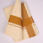GLD-52C CREAM DOUBLE DHOTI  3.80 MTR