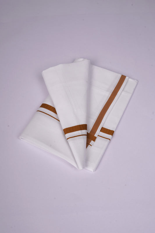 HS-17 STITCH W/S DHOTI  2.00 MTR - Brown