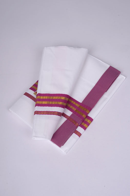 FS-100 W/S DHOTI  2.00 MTR - Dark Violet
