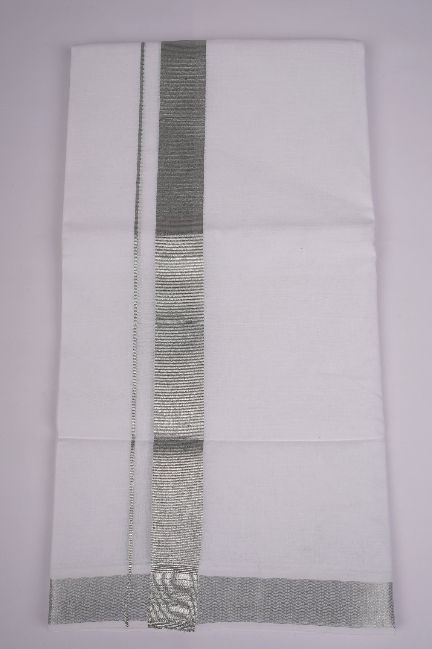 SLD-48 WHITE DOUBLE DHOTI   3.80 MTR