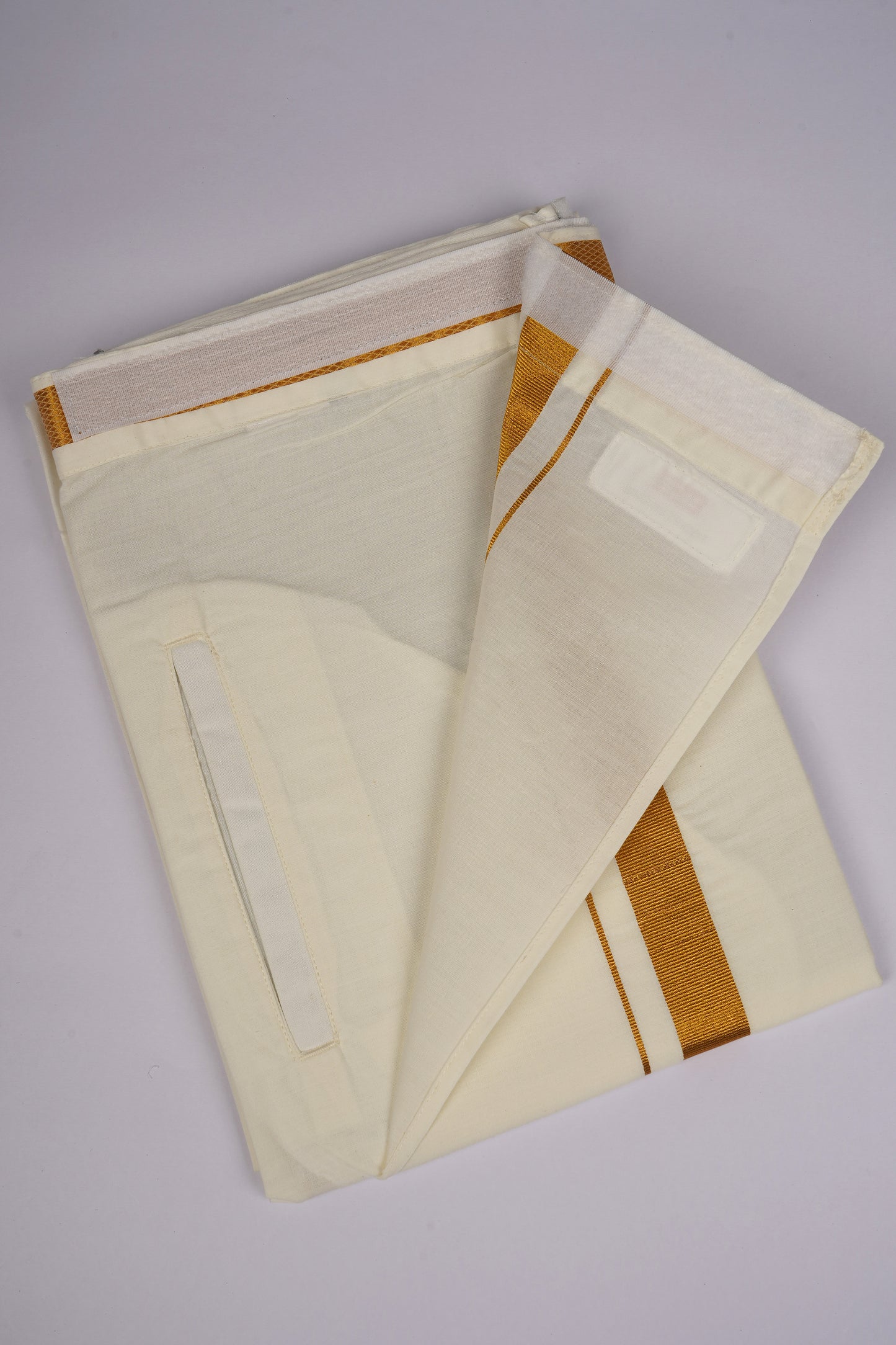 PKT GLS-02C VELCRO CREAM SINGLE DHOTI