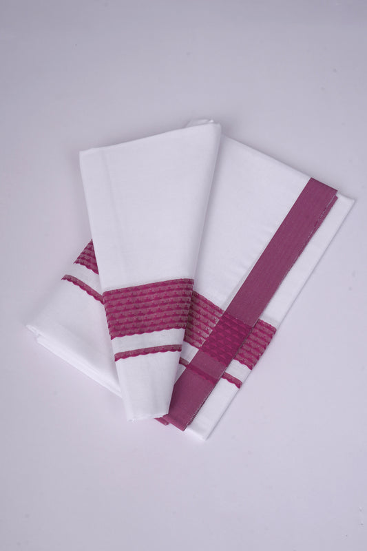 FS-136 W/S DHOTI  2.00 MTR - Dark Pink
