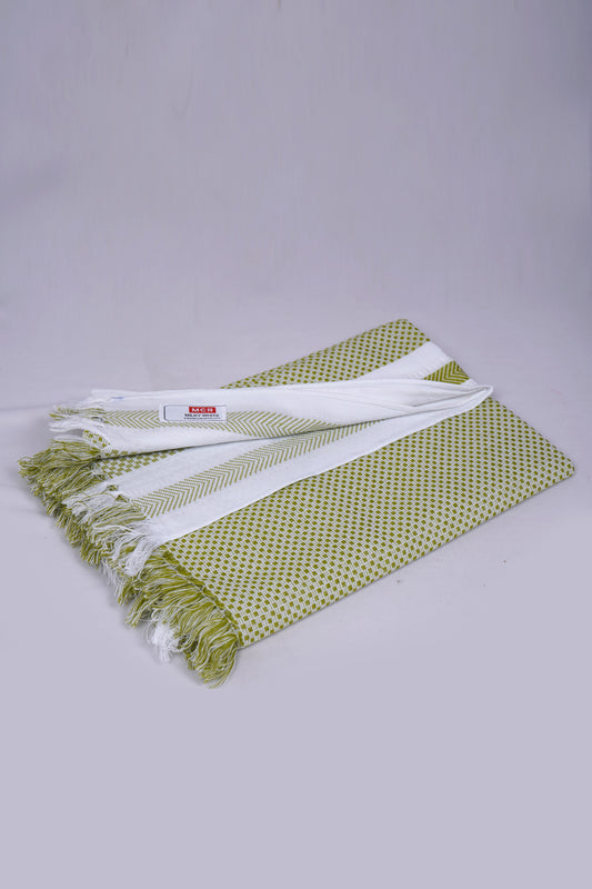 COLOUR MINICHECK COTTON - CBT-24 BATH TOWEL - 30X60 - GREEN