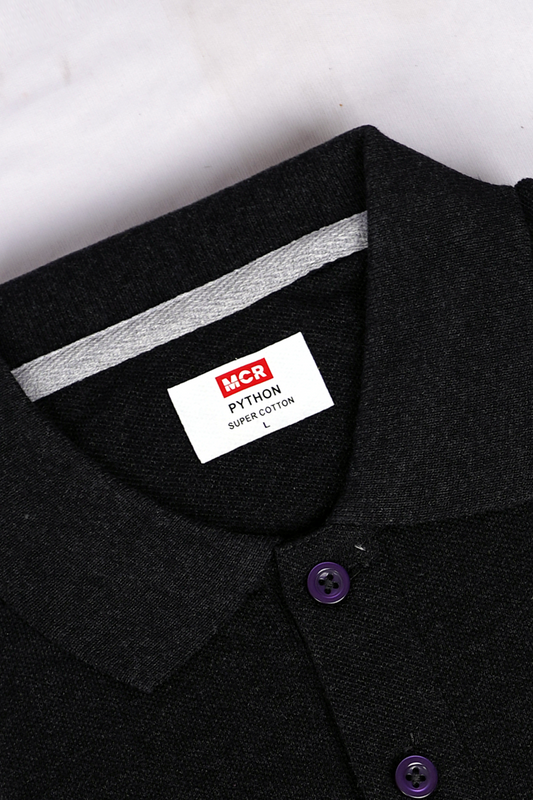 Python Plain Chargoal Milange Color T-Shirt - 70003