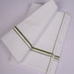 SD-12 WHITE DOUBLE DHOTI  3.70 MTR - Green