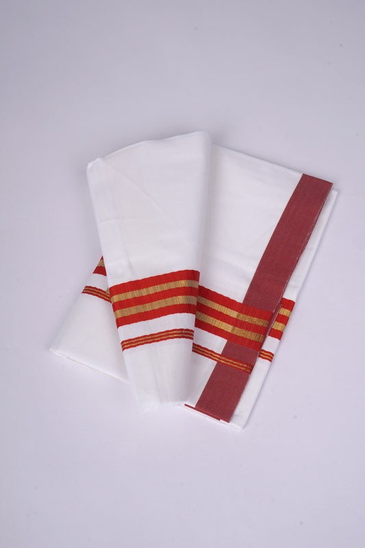 FS-100 W/S DHOTI 2.00 MTR - Dark Orange