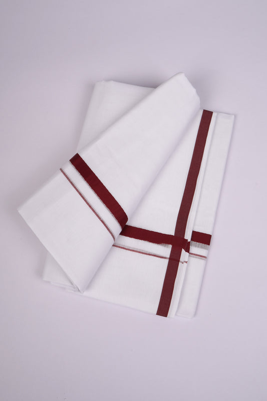 HD-17 W/D DHOTI  3.80 MTR-Maroon