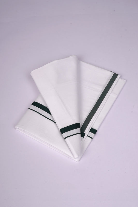 HS-17 STITCH W/S DHOTI  2.00 MTR - Dark Green