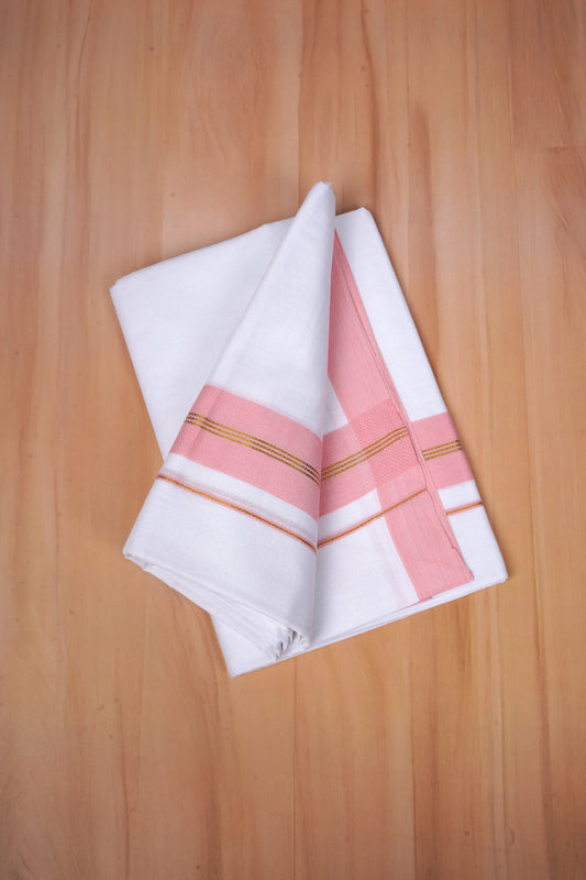 FCD-606 W/D DHOTI 3.80 MTR - Light pink