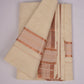 COPPER-16C CREAM DOUBLE DHOTI  4.00 MTR