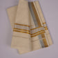 GLD-147C CREAM DOUBLE DHOTI  4.00 MTR