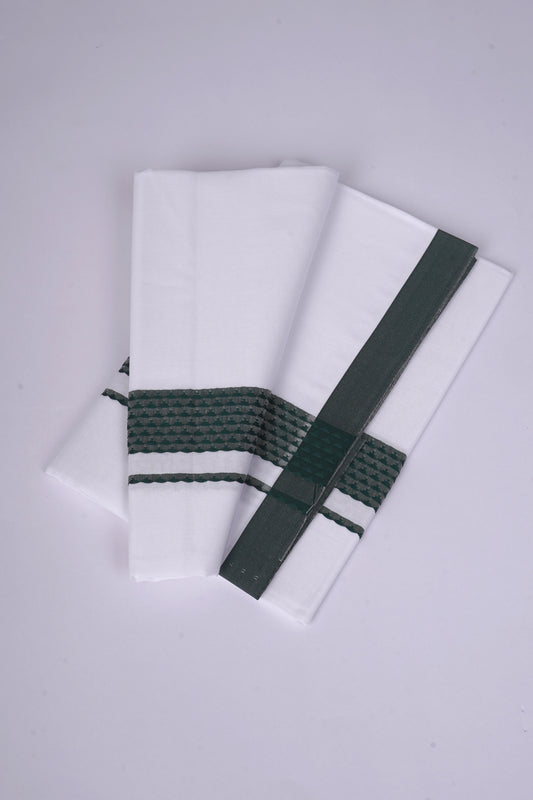 FS-136 W/S DHOTI  2.00 MTR - Dark Green