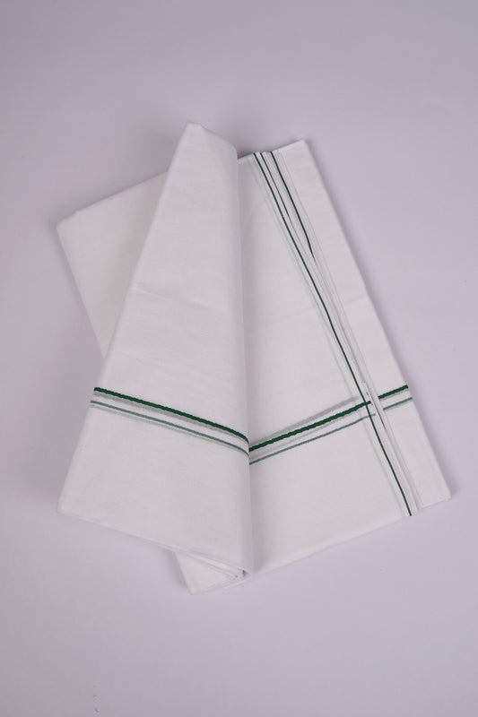 SD-16 W/D DHOTI  4.00 MTR-Dark Green