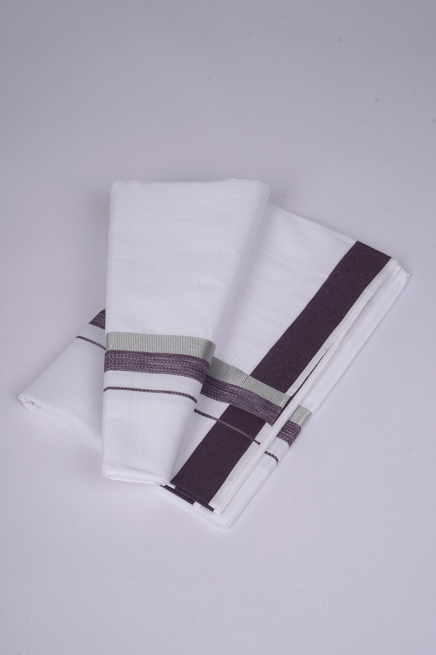 FS-124 W/S DHOTI  1.90 MTR - silver violet