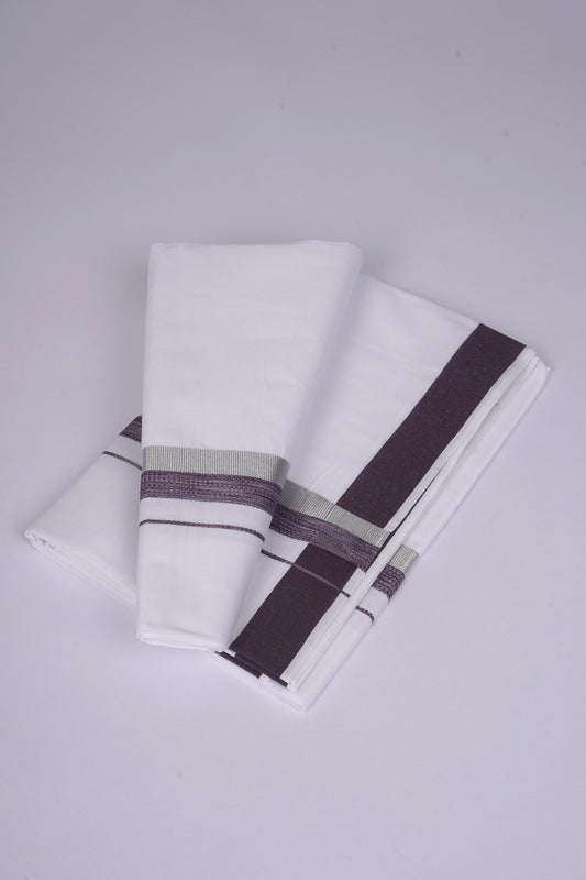 FS-124 W/S DHOTI  1.90 MTR - silver violet