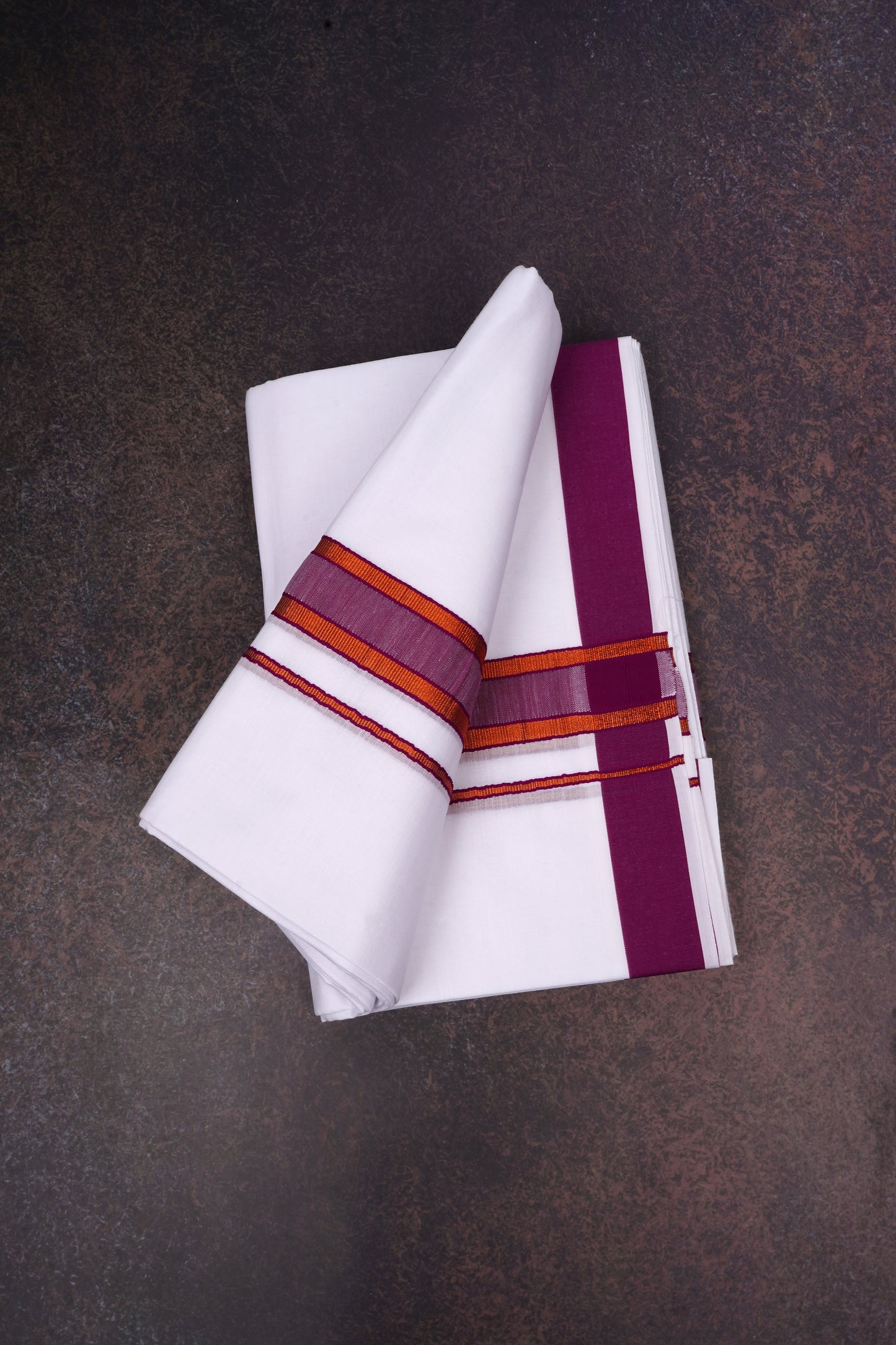 FD-176 W/D DHOTI 3.80 MTR-Dark Pink