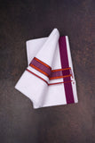 FD-176 W/D DHOTI 3.80 MTR-Dark Pink