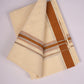 FD-187C C/D DHOTI  3.80 MTR-Light brown