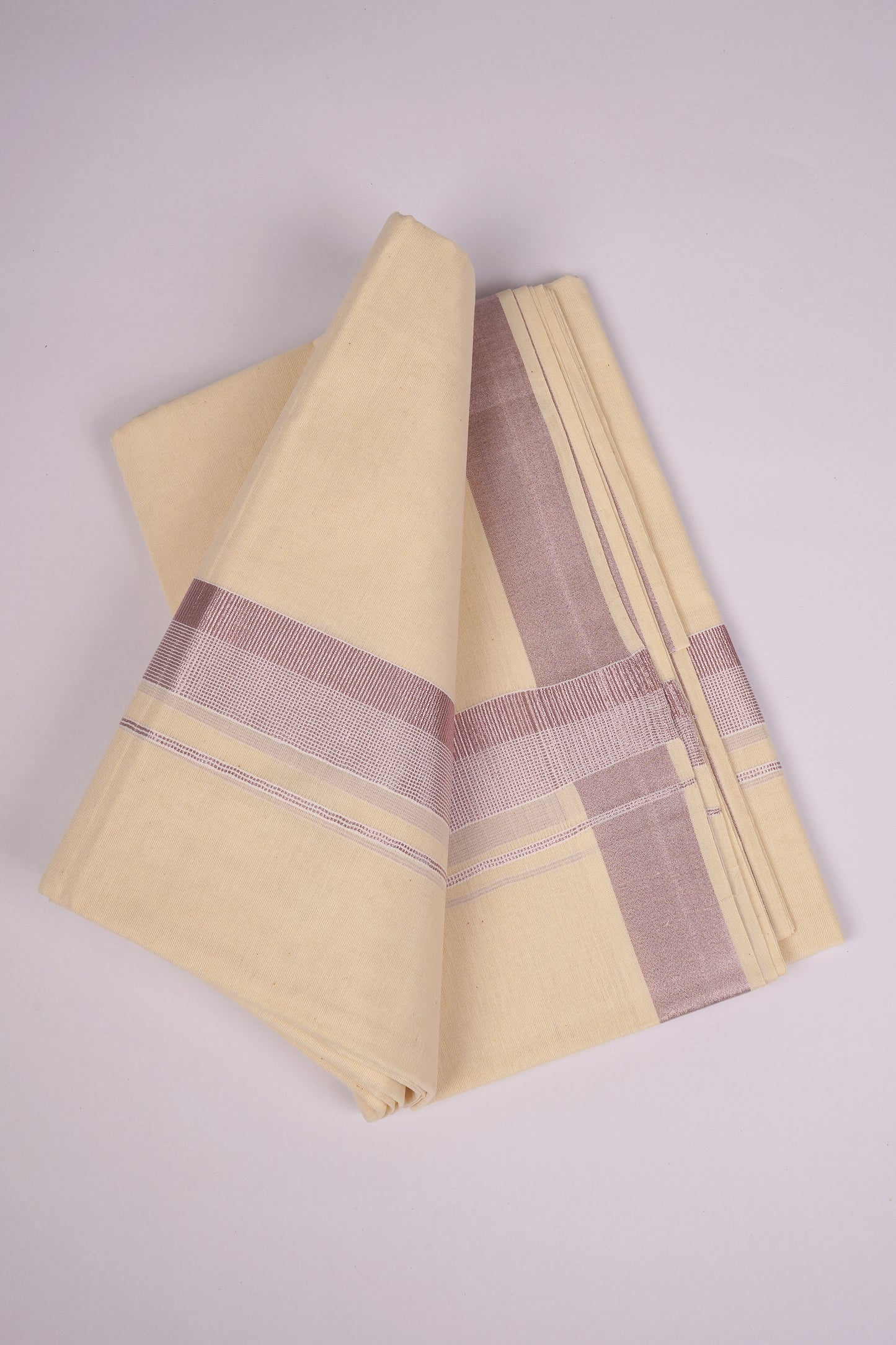 RGD-01C CREAM DOUBLE DHOTI  4.00 MTR