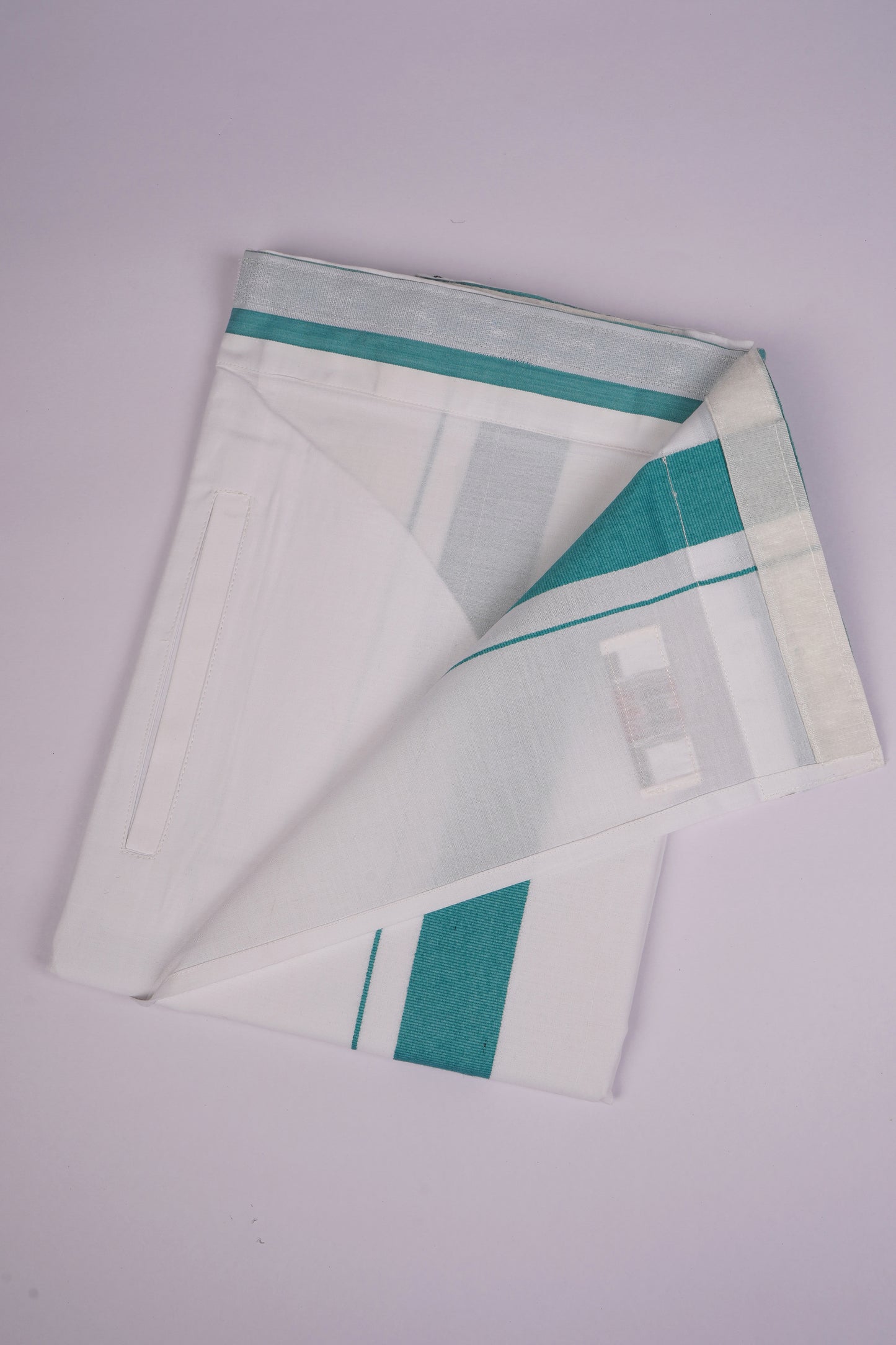 PKT FS-01 VELCRO WHITE SINGLE DHOTI - Green
