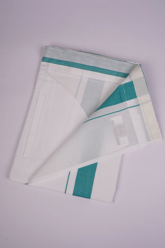 PKT FS-01 VELCRO WHITE SINGLE DHOTI - Green