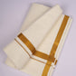 GLD-37C CREAM DOUBLE DHOTI  3.80 MTR