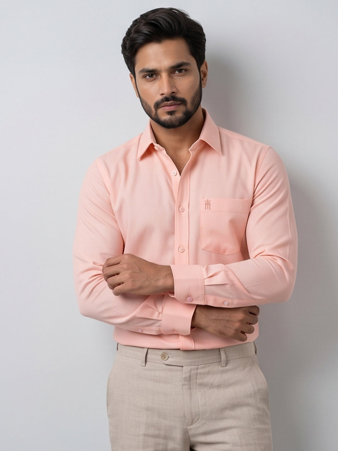 MCR Men Formal Colour Shirt - Pink 82502 Hydrogen