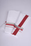 FS-124 W/S DHOTI  1.90 MTR - Silver Red
