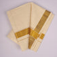 GLD-12C CREAM DOUBLE DHOTI  4.00 MTR