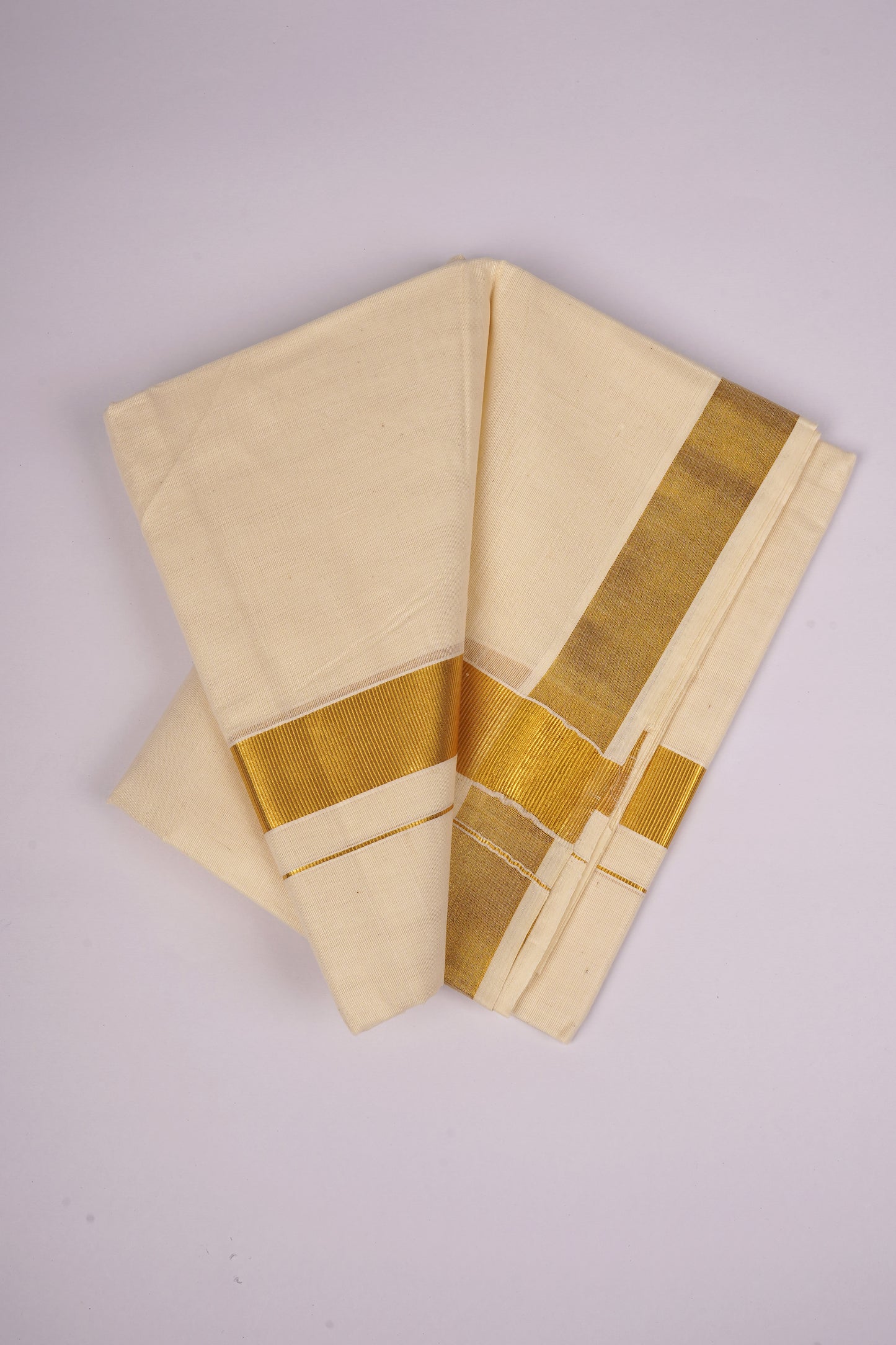 GLD-12C CREAM DOUBLE DHOTI  4.00 MTR