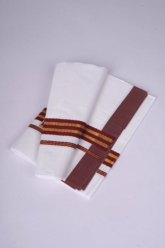 FS-100 W/S DHOTI  2.00 MTR - Dark Brown