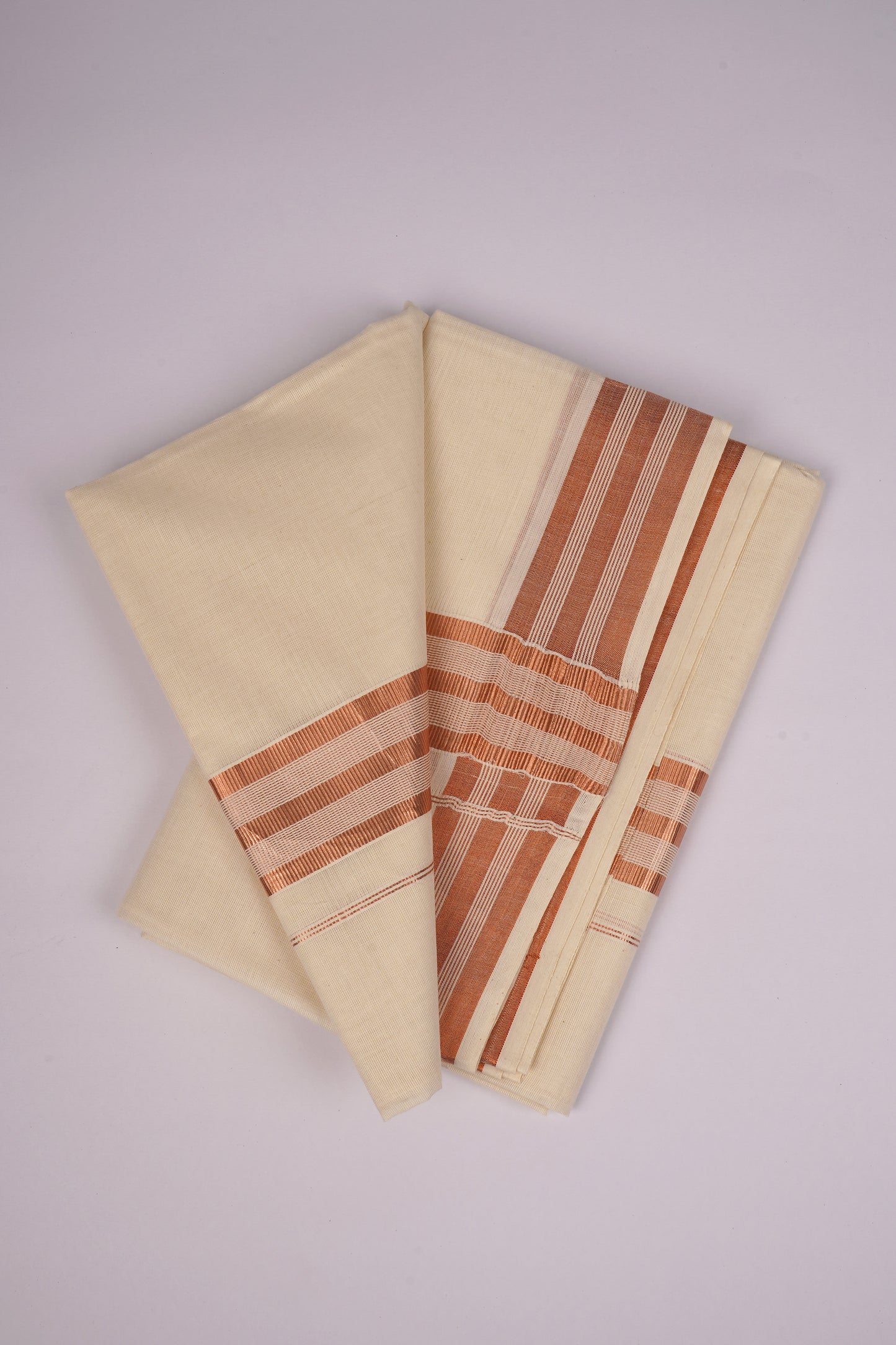 COPPER-14C CREAM DOUBLE DHOTHIE 4.00 MTR