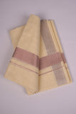 RGD-23C CREAM DOUBLE DHOTI  4.00 MTR