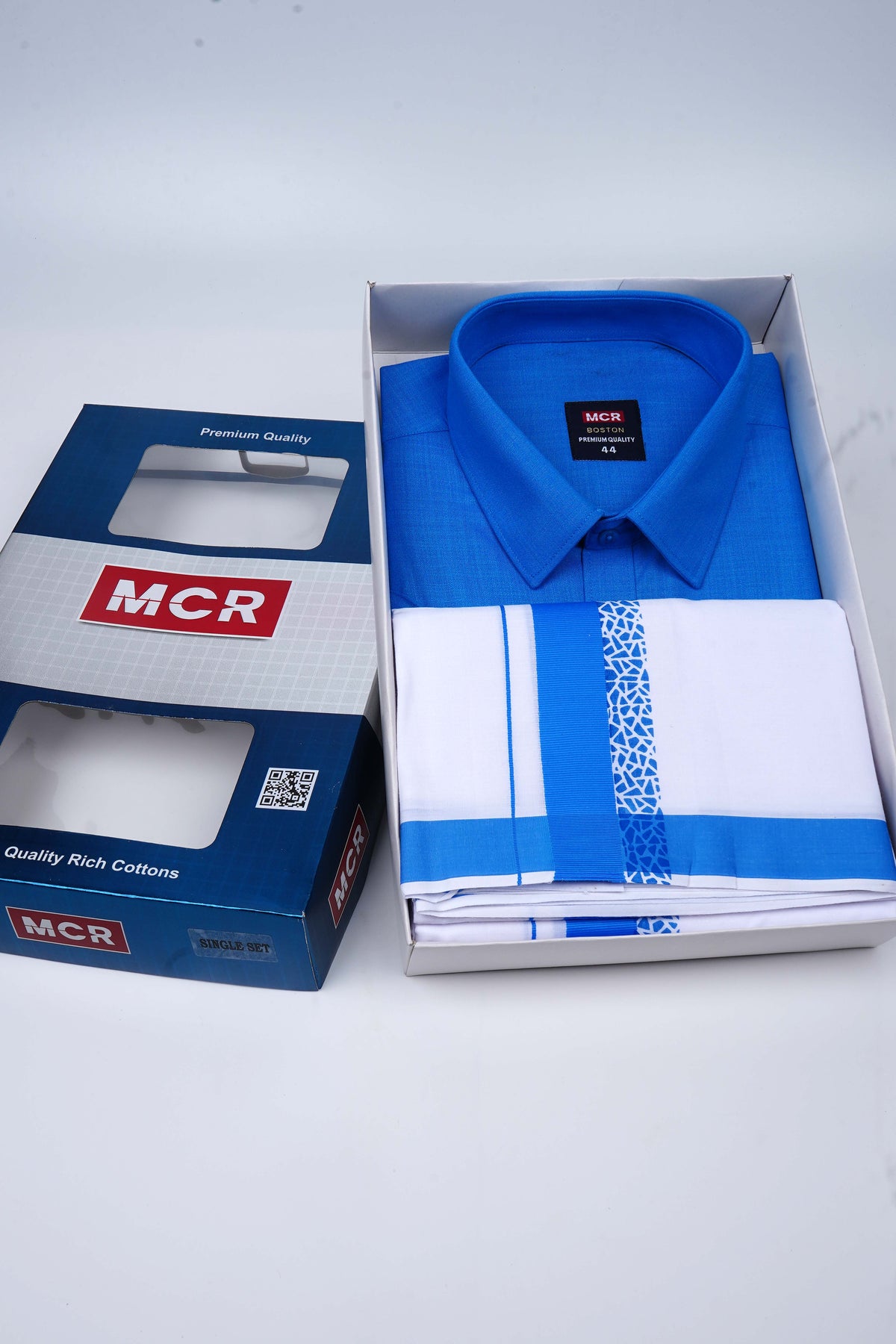 Boston Fancy Double Set H/S - (Assorted Pattern) - 11 Ajantha Blue