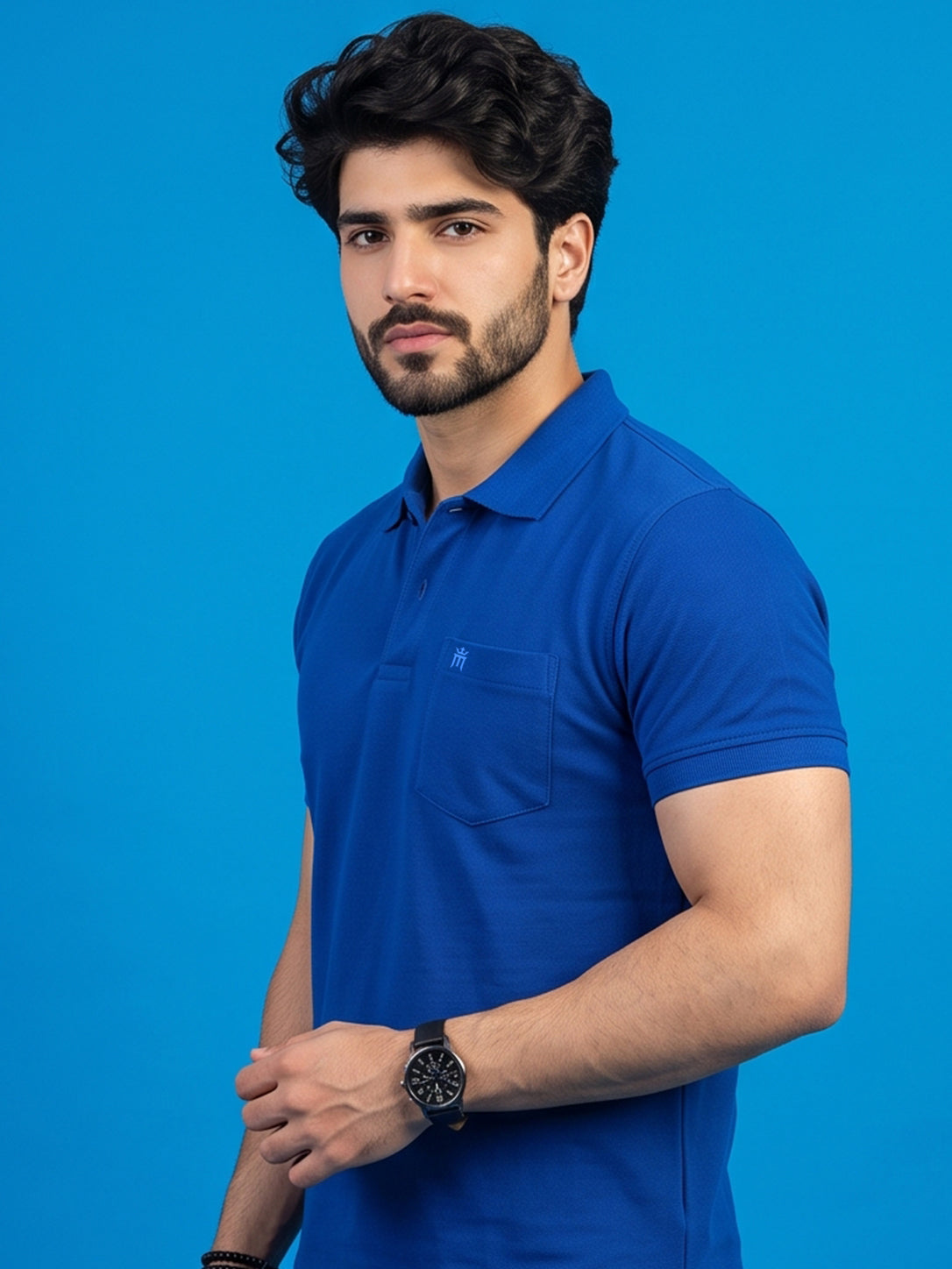 Python Plain Royal Blue Color T-Shirt - 70004