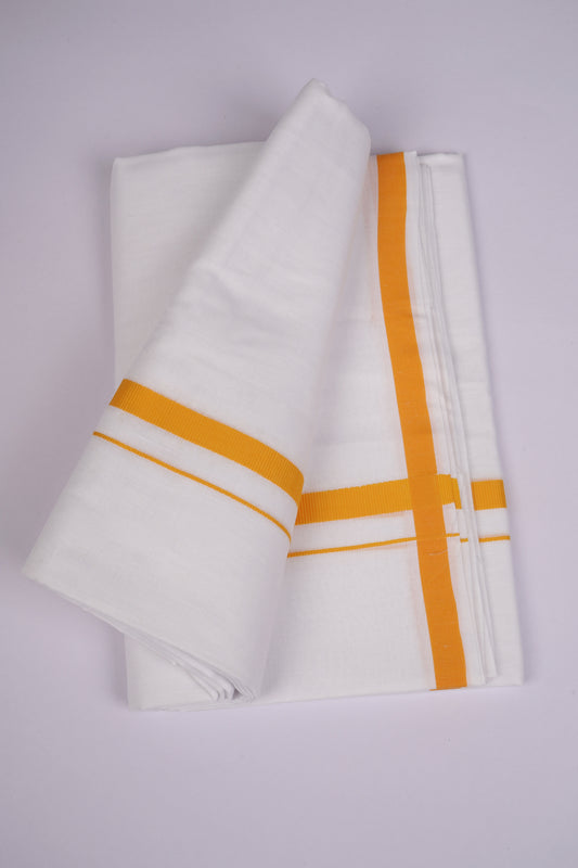 HD-32 W/D DHOTI  3.70 MTR-Gold yellow