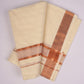 COPPER-01C CREAM DOUBLE DHOTI  4.00 MTR